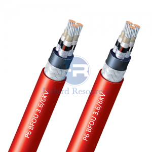 P6 BFOU Fire Resistant High Voltage NEK606 Cable 3.6/6KV